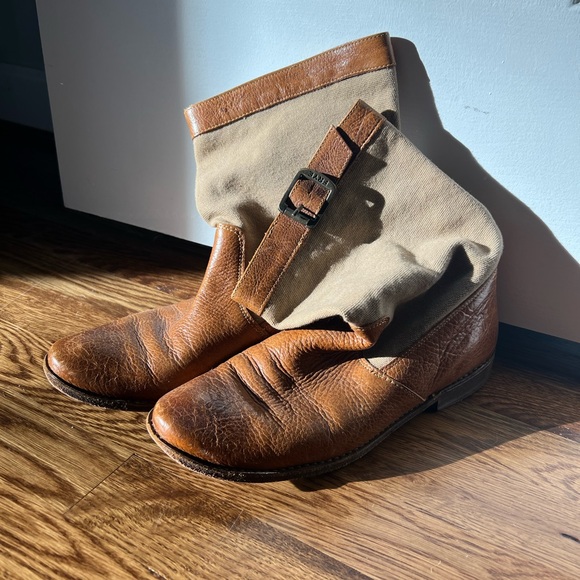 Frye canvas & leather boots - Size 9 - Picture 2 of 6